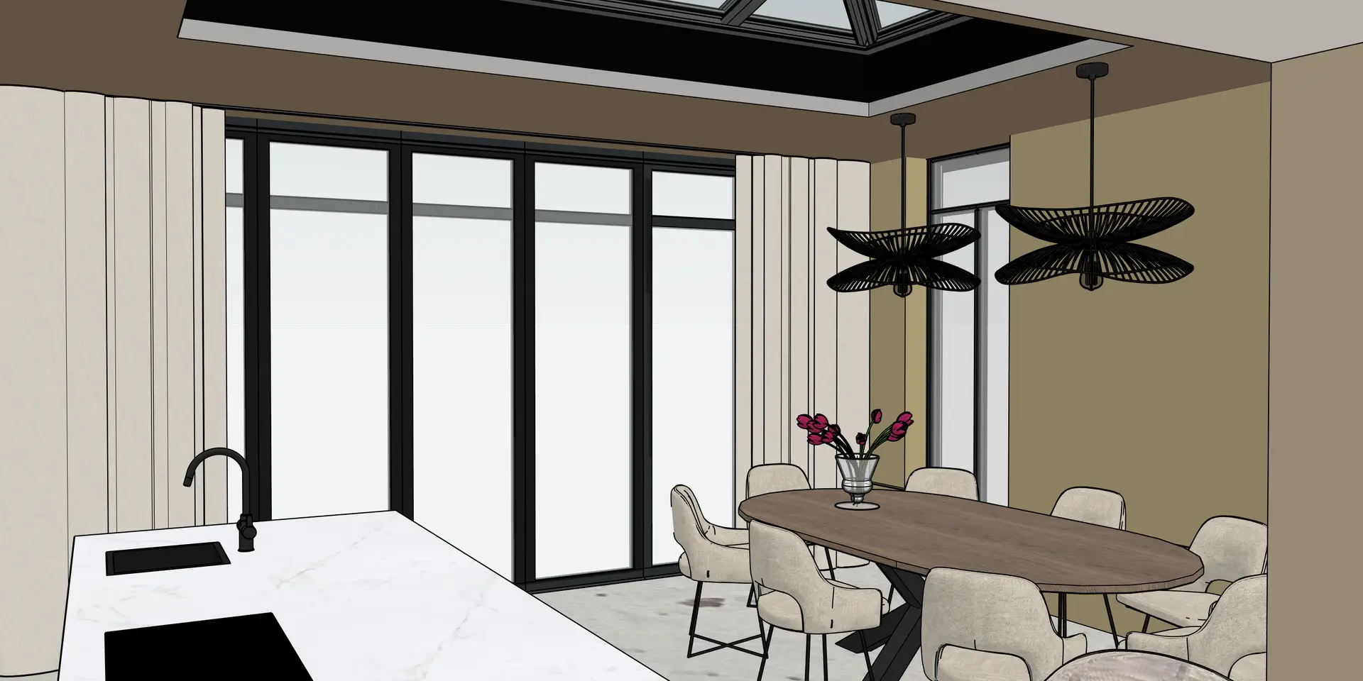 Realistisch ontwerp woning