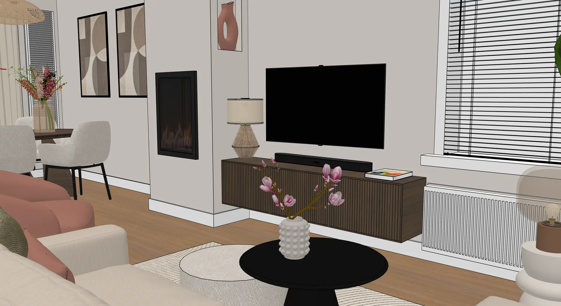 Woonkamer ontwerp Studio Nikh